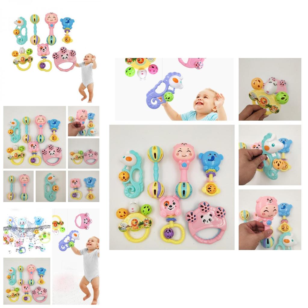 7pcs Eco-friendly Baby Teething Toys Set For 0-6 Months Non-toxic And Safe