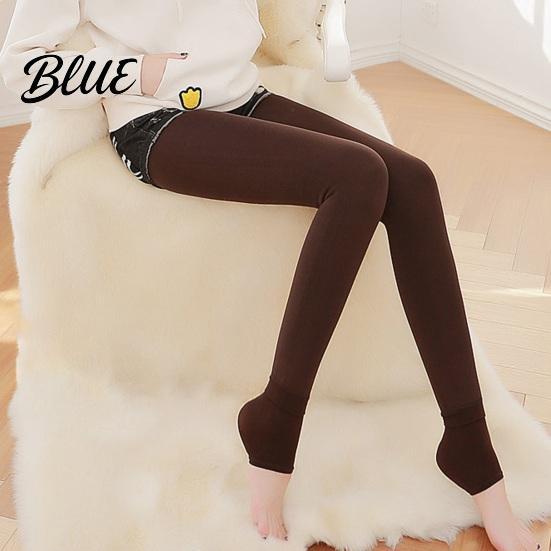 Thick Velvet Leggings For Women High Elasticity Lined Warm Pants Solid Color Winter Waist Tight Fit Bottom Daily Wear Elastic Tight-fitting