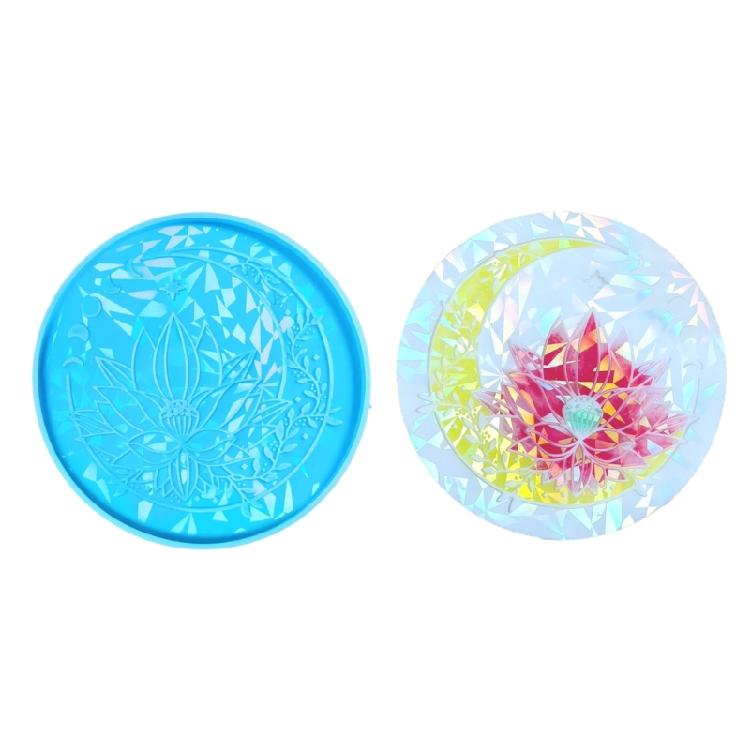 

Lotusflower Shape Coaster Moulds Resin Casting Mold Silicone Molds for Coaster 1