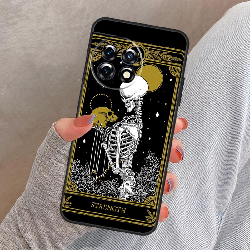 Death Tarot Cat Cover For OnePlus 12 12R 13 13R 11 10 Pro 8T 10T OnePlus Nord 4 CE 3 2 Lite N30 N20 N10 Case
