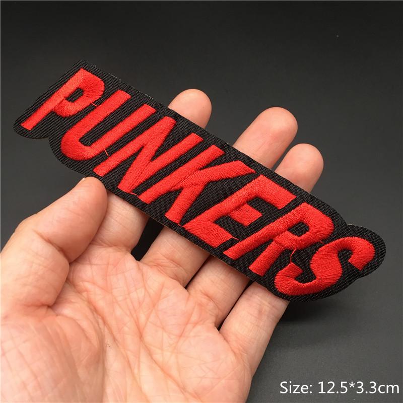 Totenkopf Punk Patches Für Kleidung Stickerei Streifen Diy Abzeichen Nähen Dekoration Kleidung Aufkleber Aufbügeln Aufnäher