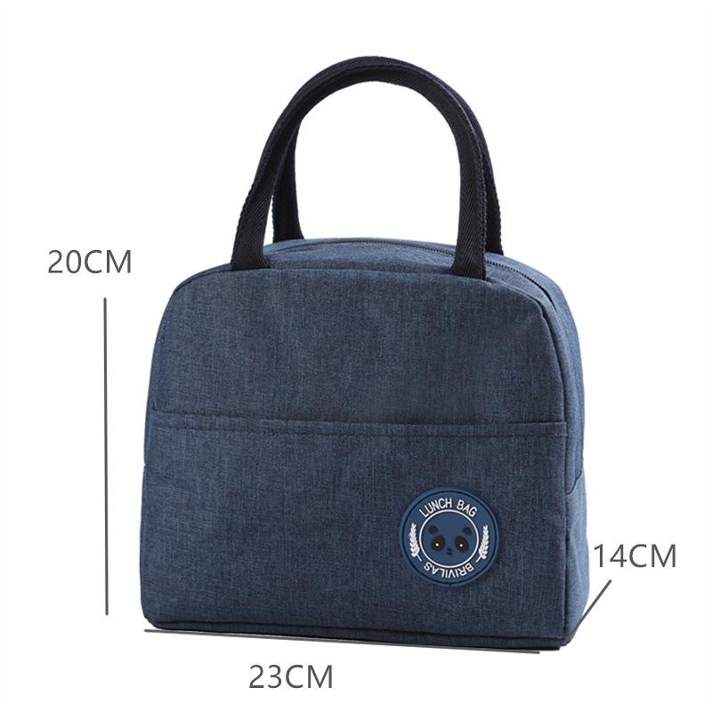 Handheld Large Capacity Oxford Cloth Insulated Lunch Bag for Students