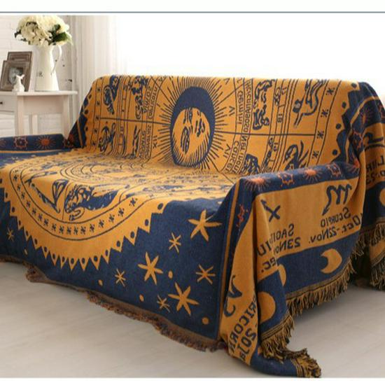 European Sun God Pattern Non-Slip Sofa Cover & Throw Blanket