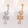 Fashion Zircon Butterfly Belly Button Rings Shiny Crystal Bow Navel Piercing For Women Girls Sexy Belly Ring Beach Jewelry Gifts