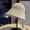 Versatile Retro Lace-up Knitted Fisherman Hat for Women, Autumn Casual New Style, Large Head Circumference, Slit Design, Simple Bucket Hat, Trendy