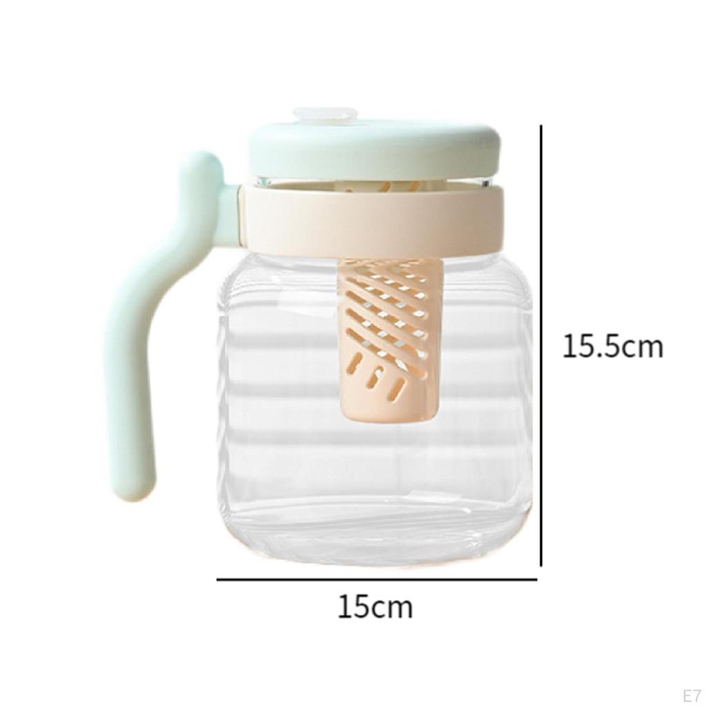 Glass Tea Cup with Infuser Mug 950ml Drinking Cute Leakproof Clear Bottle