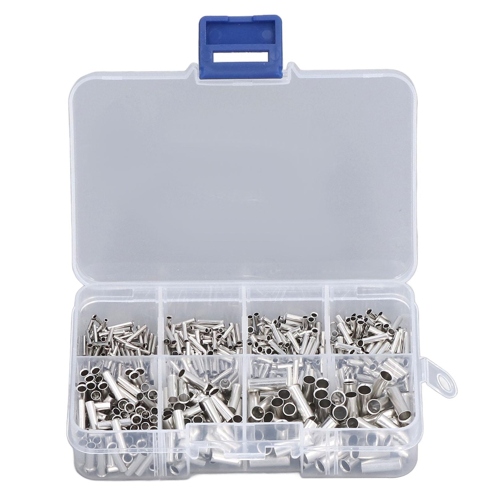 

Tube Type Non Insulated Terminal Copper Tinned Plating Wire Ferrules Kit for Power Electronics