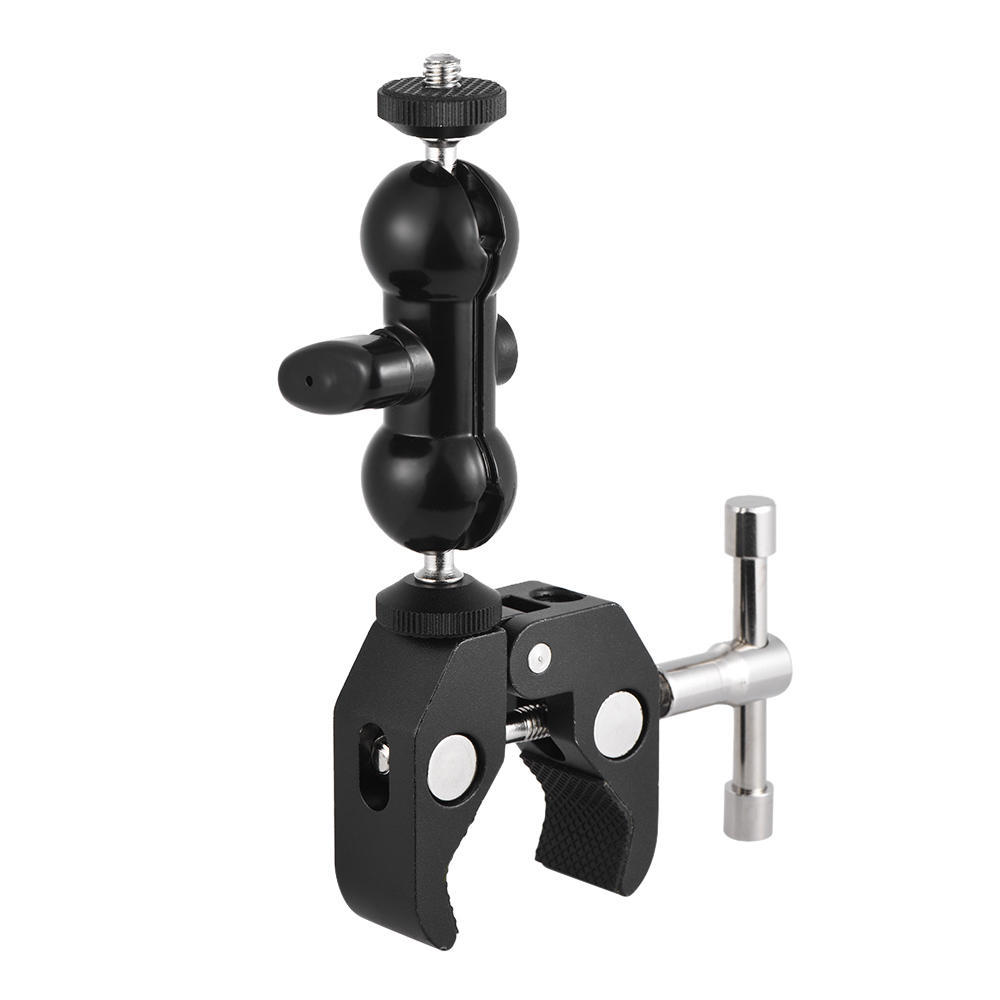 Bärbar Ballhead Arm Clamp Crab Multifunktionell bolladapter för DSLR