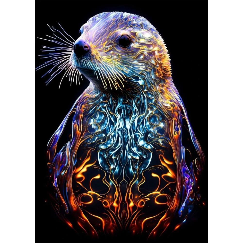 Pop Art Colorful Neon Animals DJ Music Poster Aesthetic Capybara Cat Dog Panda Rabbit Canvas Print Wall Art Mural Room Decor