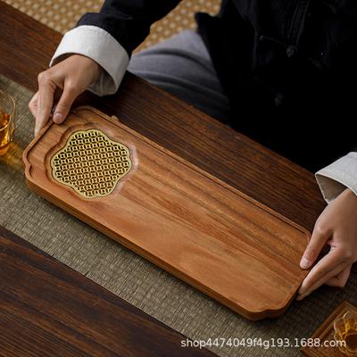 Whole Walnut Drainage Tea Tray Su Chuang Household Small Dry Bubble Table Japanese Simple Modern Outdoor Dry Bubble Tray
