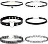 6pcs Women’s Black Lace Choker Necklace Set