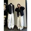 Mens Wide Leg Denim Pants Retro Loose Fit Jeans Cleanfit Style