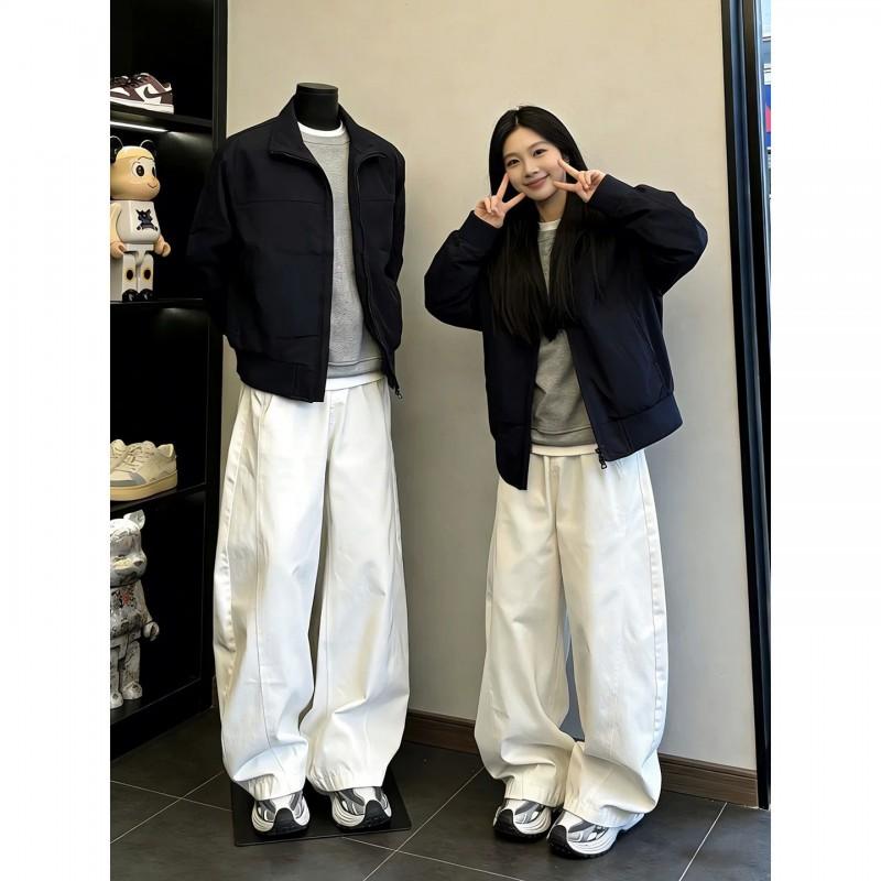 Mens Wide Leg Denim Pants Retro Loose Fit Jeans Cleanfit Style