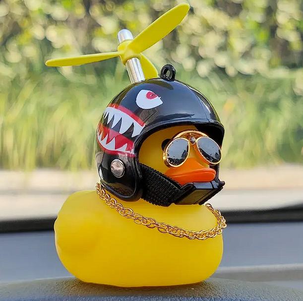 Car Duck Car Rubber Dashboard Decorations Ornament Yellow Duck With Mini Swim Ring Sun Cowboy Hat Necklace For Rubber Duck
