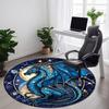 1pc Dragon Fantasy Office Round Area Rug, Under Office Chairs Bedroom Living Room Home Decor, Room Deco