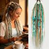 24 Zoll texturierter Dreadlock-Pferdeschwanz Ombre Twist Zopf Haarteil Geflochtene Perücken für Damen für Frauen