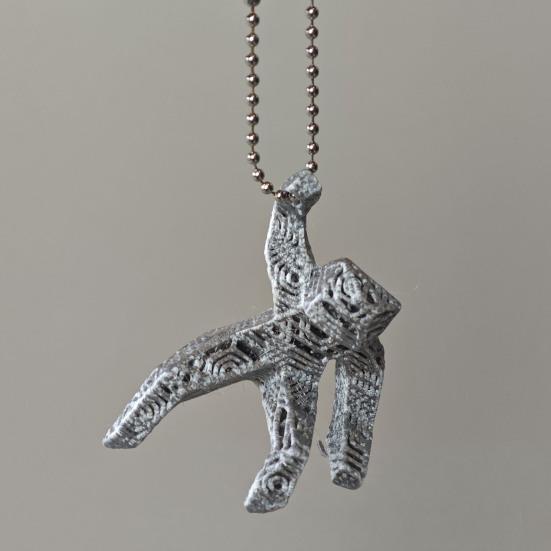 Keychain Pendant with Bead Chain 3D-Printed Xenon Rock Loki Hand-Sculpted Grace Doll Pendant Rescue Plan Bag Pendant