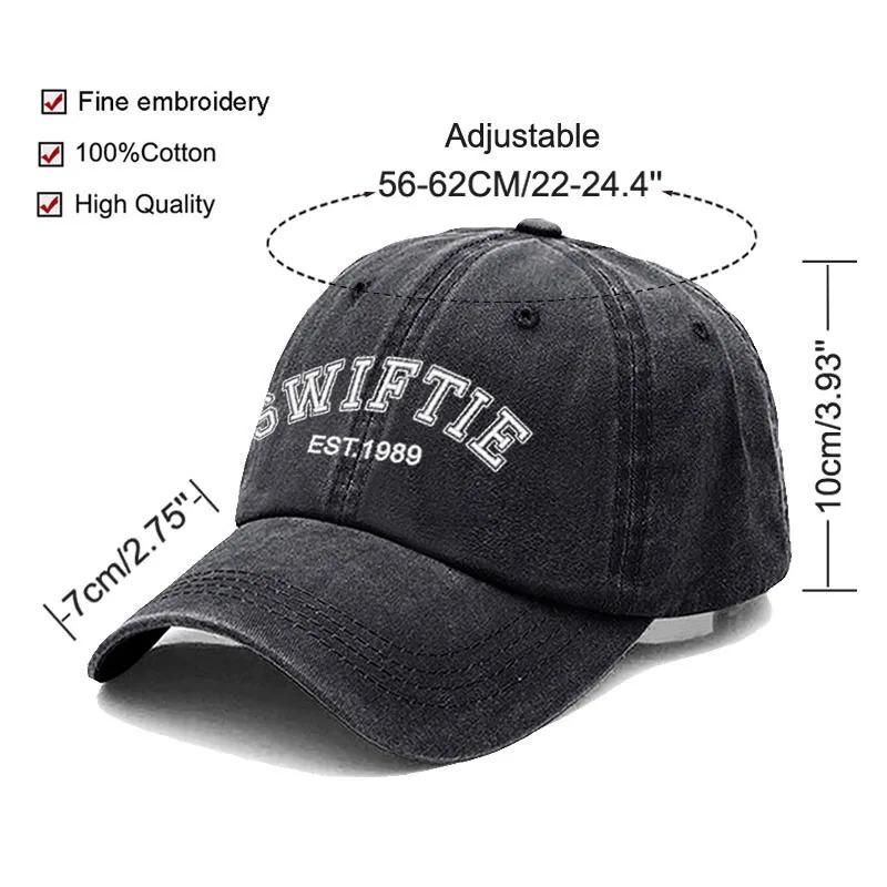 2024 Yeni Taylor Swift 1989 Nakışlı Beyzbol Şapkaları Erkekler Kadınlar Moda Vintage Yumuşak Pamuklu Baba Şapkası Unisex Hayranlardan Hediyeler