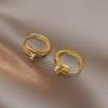 1pair New Women's Earrings With Niche Design Simple Ear Clips Light Luxury Versatile And Stylish Accessories