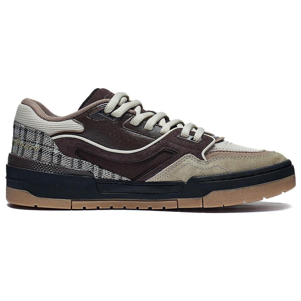 Li Ning 001 Btc Prm Non-Slip Low-Top Skate Shoes Men Skate Shoes Brown AGCT219-2