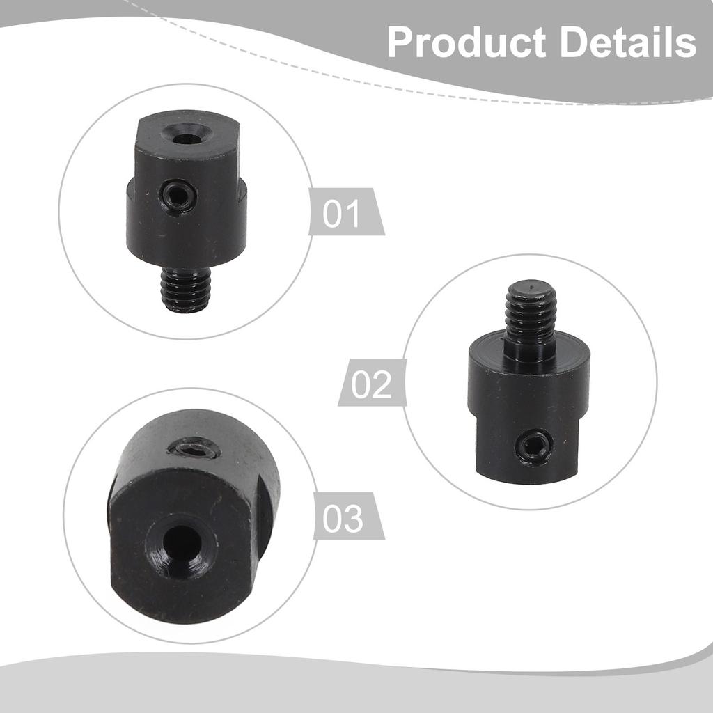 Adjustable M6 6mm Axle Motor Shaft Coupler Sleeve Saw Blade Coupling Adapter