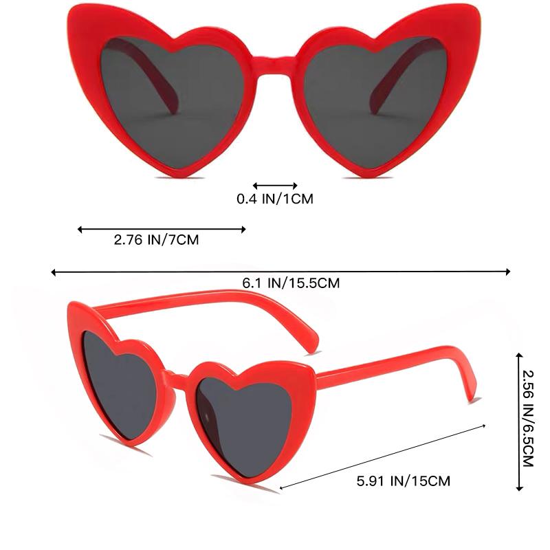 Fashionable Heart-Shaped Sunglasses Bold Eyewearfor Women Perfect for Festival Parties