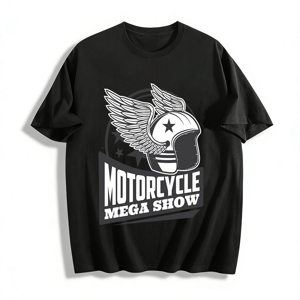 

Vintage Motorcycle Mega Show Graphic Casual T-Shirt Pure cotton T-shirt XXS