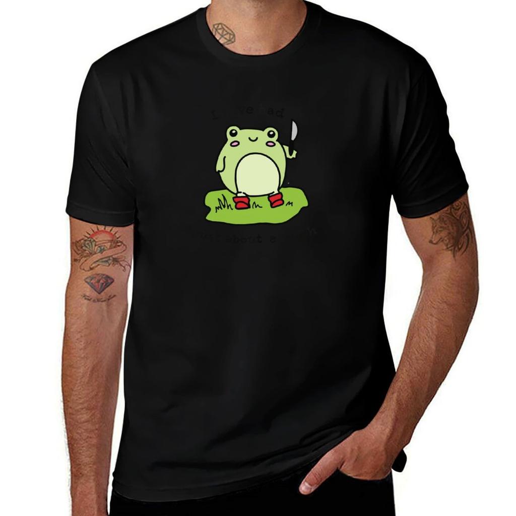 Had Enough Funny Frog Holding Knife Tshirt High Elasticity Sports Tshirt
