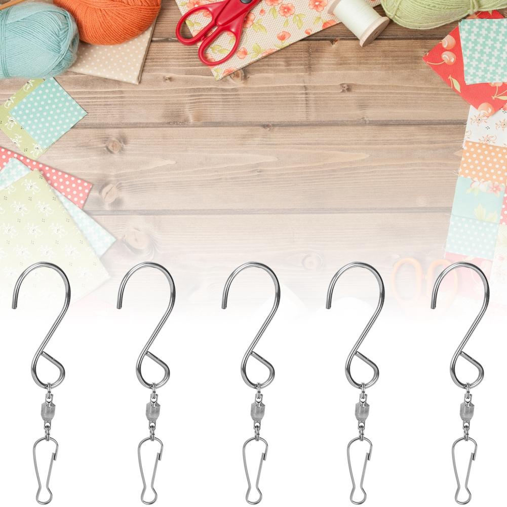 10 ks Otočný spirálový háček Klip Nerezová ocel 360stupňový otočný S Závěsné potřeby10ks