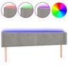 VidaXL LED Headboard Bedroom Furniture Double Bed Accessory Head of Bed Frame Interior Light Grey 3123156