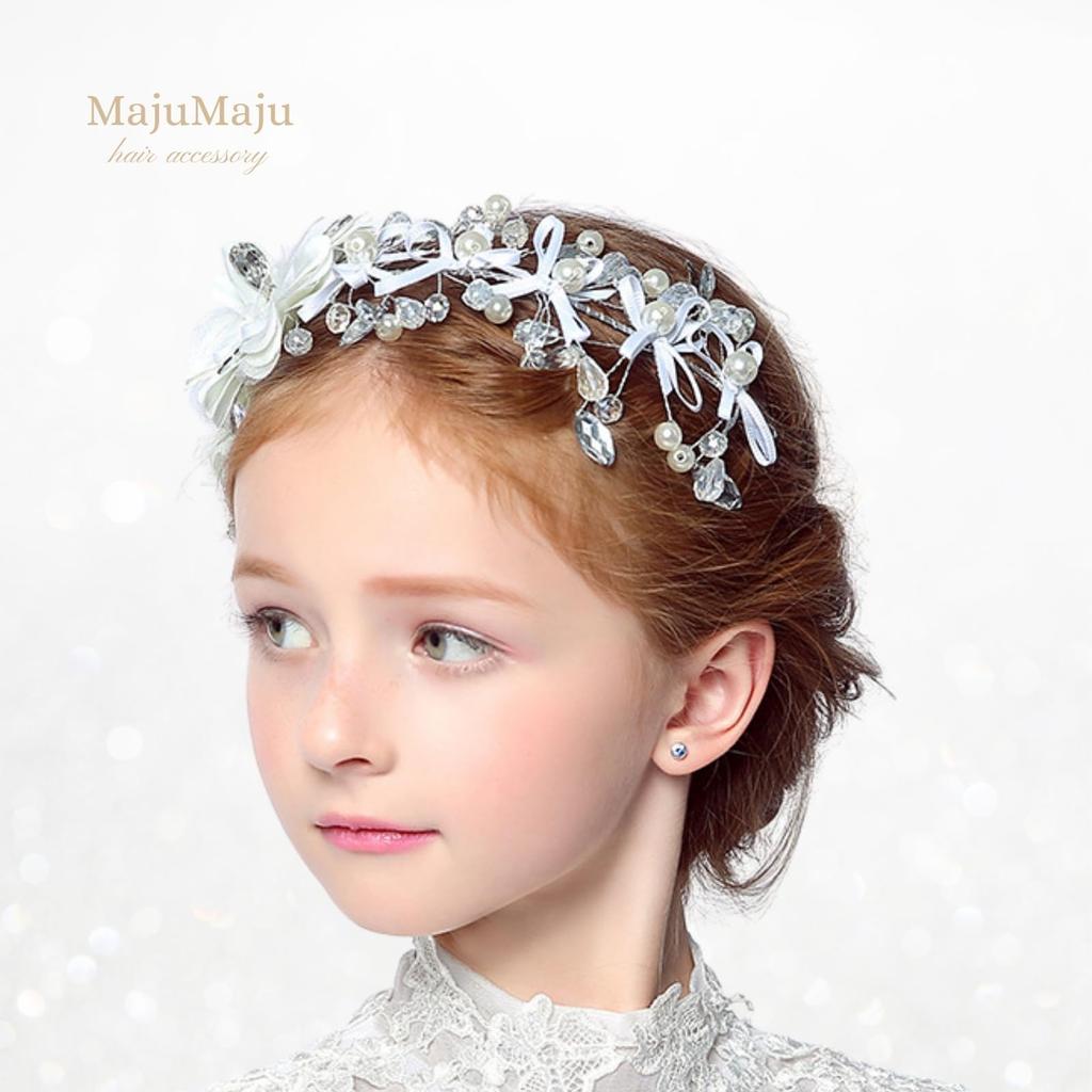 Hair Accessories Piano Recital Head Dress Girls Children Handmade Arrangement Hair Ornament [MajuMaju] (C) (PFD06)