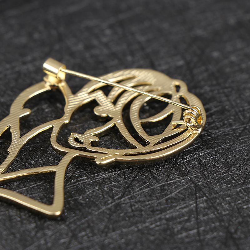 Satın alın Cute Hollow Beauty Lady Brooch Girl Figure Office Casual