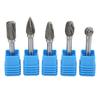 5PCS Alloy Steel Carbide Rotary Burr Set 6x10mm Rotary Burr File Set  Weld Seam Trimming