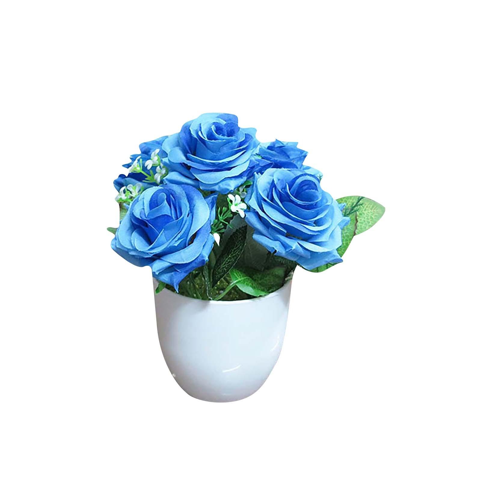 

Имитация зеленого растения, украшения в горшках, комбинированные растения, украшения для рабочего стола в помещении, имитация искусственного цветка, растения бонсай One Size синий