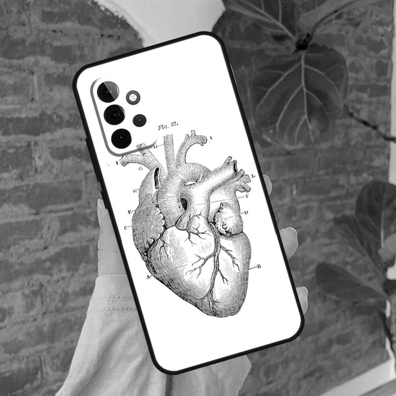 Human Heart Anatomy Cover For Samsung Galaxy A55 A35 A25 A15 A52 A32 A12 A14 A34 A54 A51 A71 A13 A33 A53 Case