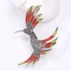 Japan Og Sør-Korea Søt Kreativ Kolibri Brosje Mote Legering Emalje Oljedråpe Diamant Nål Smykker