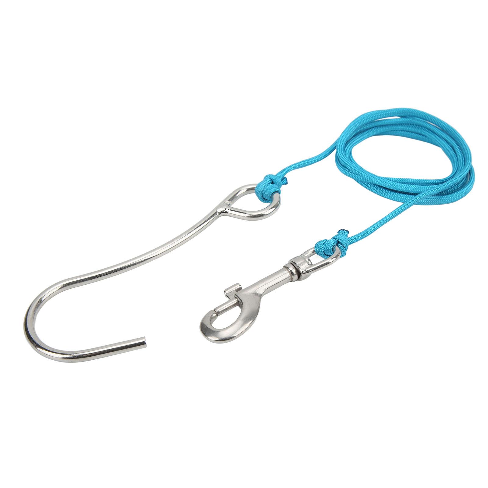Shoemst Scuba Diving Reef Drift Hooks With Line And Stainless Steel Clip For Underwater Photography