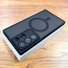 Luxury Matte Case For Samsung Galaxy S25 S24 23 S22 Ultra Plus S23Ultra S24Ultra For Magsafe Wireless Charge Camera Glass Covers