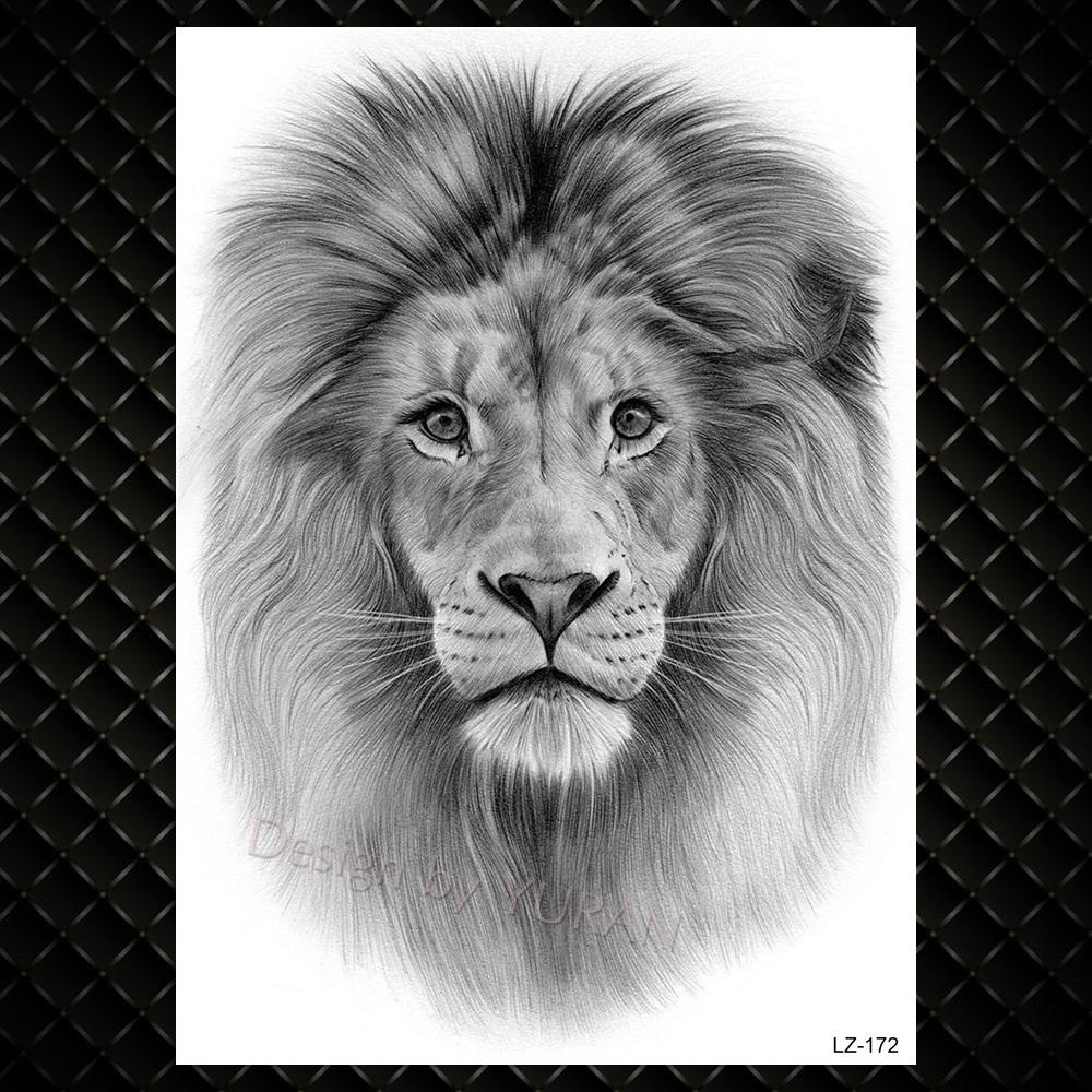 Tigrish Tribal Wolf Temporary Tattoos For Men Women Arm Chest Tattoo Sticker Realistic Fake Waterproof 3D Flash Dreamcatcher Wolf Tatoo Paper