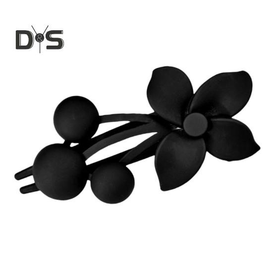 Frosted Texture Hair Claw Flower Decor Thick Thin Hair Clip Non-slip Matte Finish Large Back Head Hair Claw Hair Accessories
