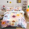 Abstract Colorful Cell Patterns Print Soft Comfortable Duvet Cover Bedding Set Included 1*Duvet Cover  2*Pillowcases