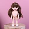 1Set Lovely 16CM 1/8 Nude Doll Girl Toy Kids Gift 3D Simulation Eyes 13 Joint Multi Expression Little Dollhouse