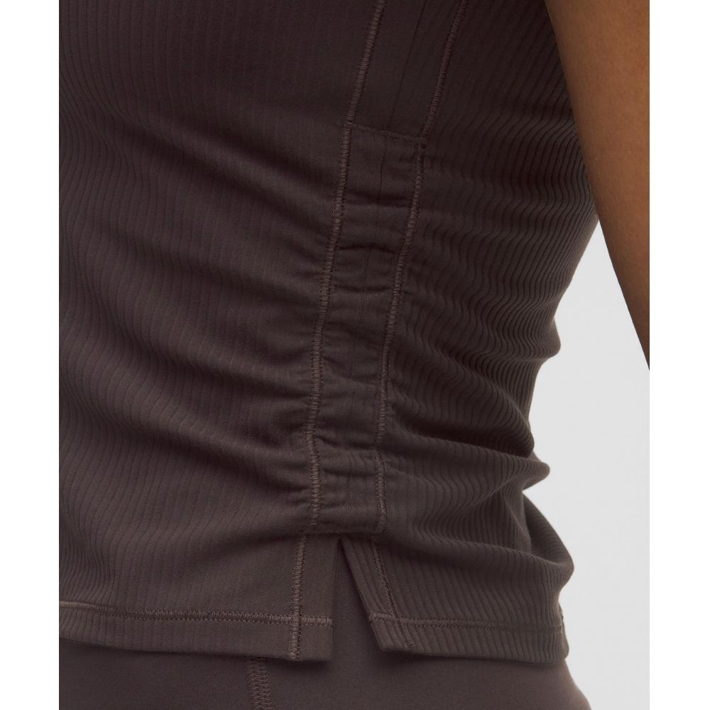 Lululemon All IT Takes RiBBeD Nulu V Neck T shirT  B D Cups Sequoia