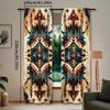 Bohemian Tribal Geometric Curtains Boho Drapes Southwestern Ethnic Style Window Treatment Living Room Bedroom Panel