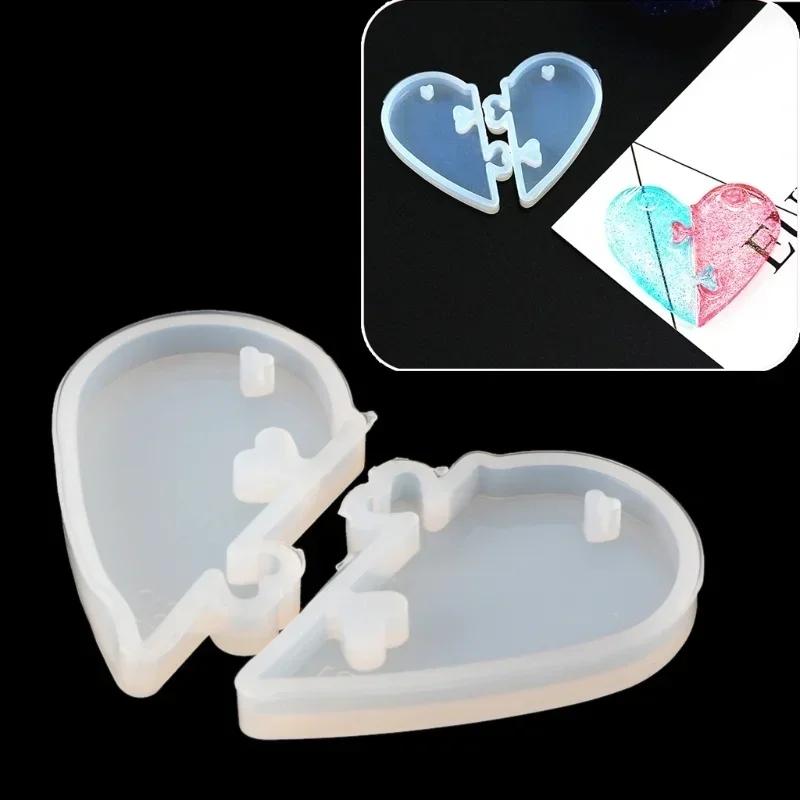 1pcs UV Resin Beautiful Jewelry Liquid Silicone Mold Love Heart Resin Charms Pendant Molds for DIY Decorate Making Jewelry