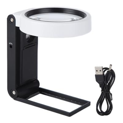 TH?7018A Wielofunkcyjna lupa z oświetleniem LED, przenośna, składana, do użytku domowego
