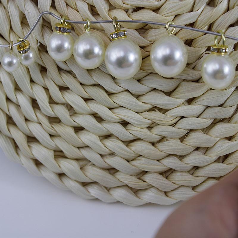 20Pcs 8/10/12/14/16mm Round Imitation Pearl Charm For Jewelry Making Dangle Earrings Pendant DIY Bracelet Accessories Wholesale