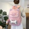 Schoolbag Backpack Japanese Printed Cute Girl Backpack Transparent Large Capacity College Style Campus Class Student School Bag
