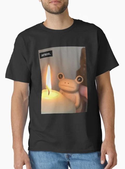 Arson Evil Sad Frog Face Meme Classic T-Shirt 2XL