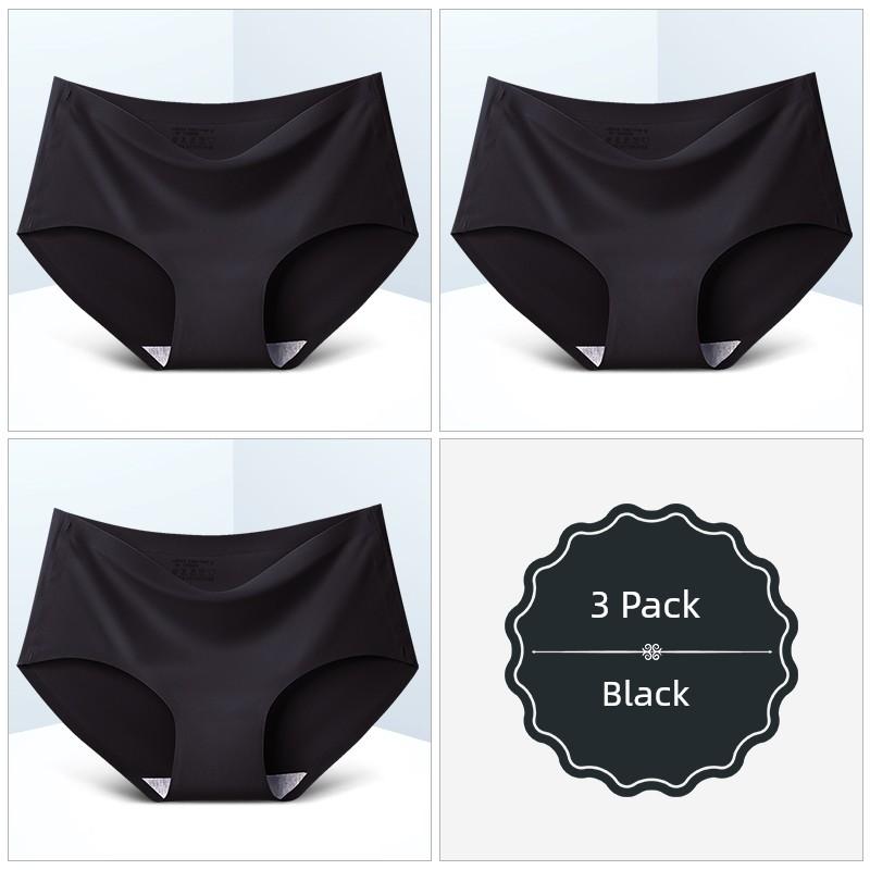 8er-Pack Nahtlose Damen Mid-Waist Einfarbige Dünne Sommer Eis Seide Slips Einteilige Sport-Slips
